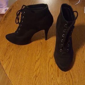 4 inch, black heels.